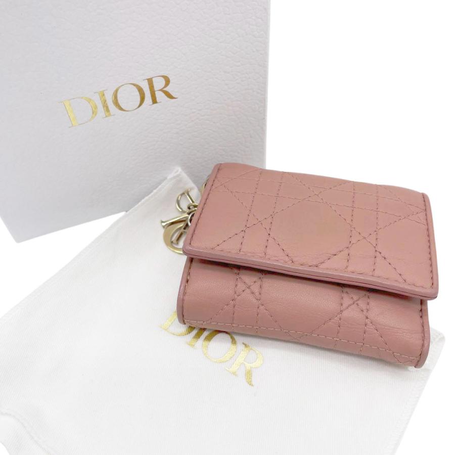 Christian Dior クリスチャンディオール カナージュ 3つ折り財布 