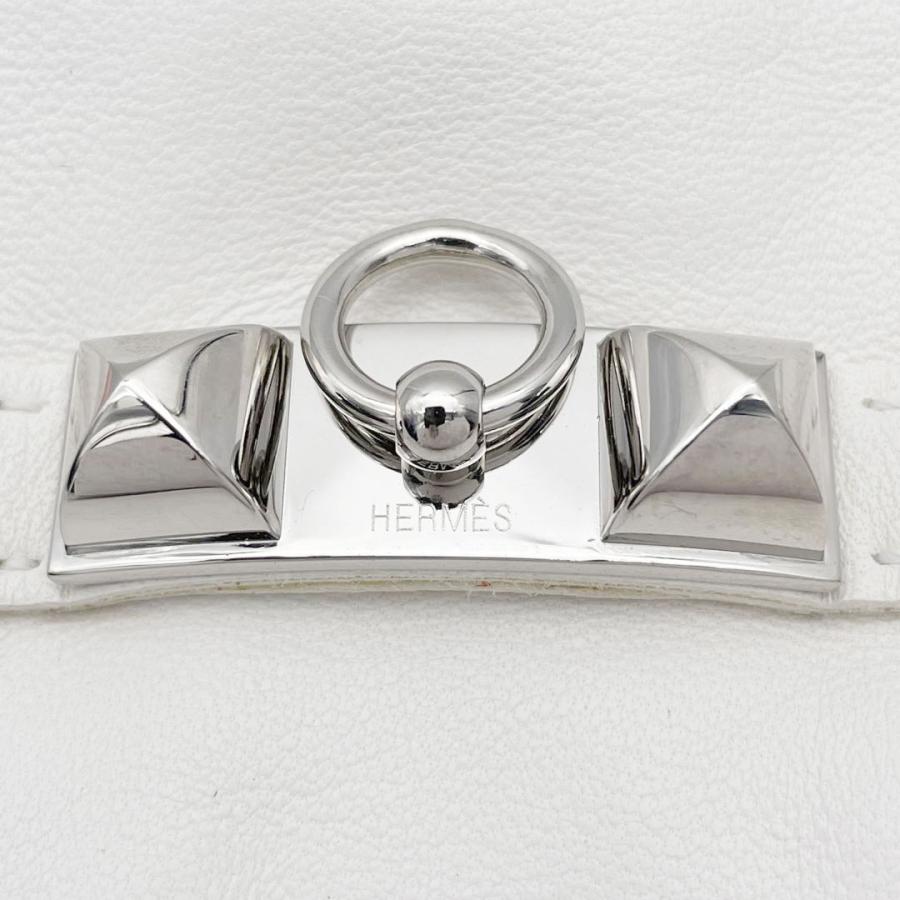 HERMES エルメス フィンガーレスグローブ 手袋 ラムレザー メドール 7  