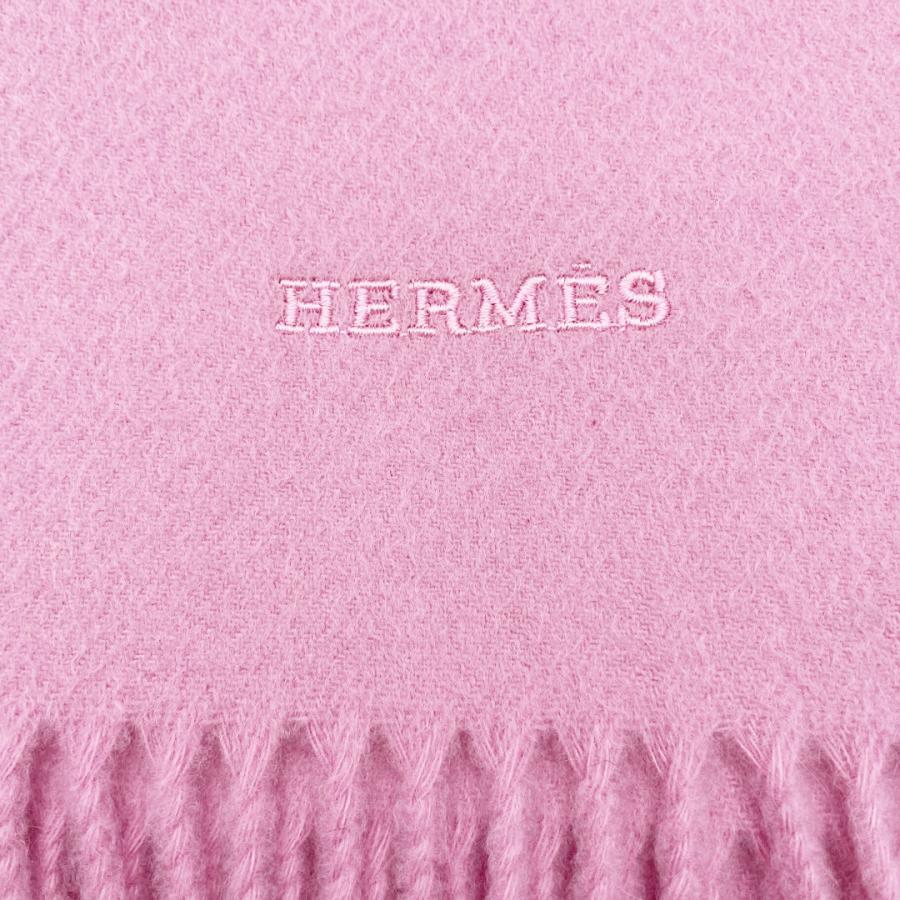 HERMES（エルメス） ショール ストール マフラー ロゴ刺繍 無地