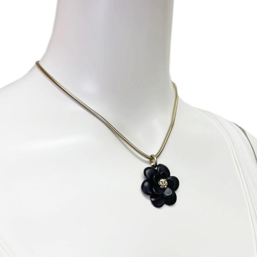 CHANEL シャネル ネックレス カメリア ココマーク ラインストーン 02A