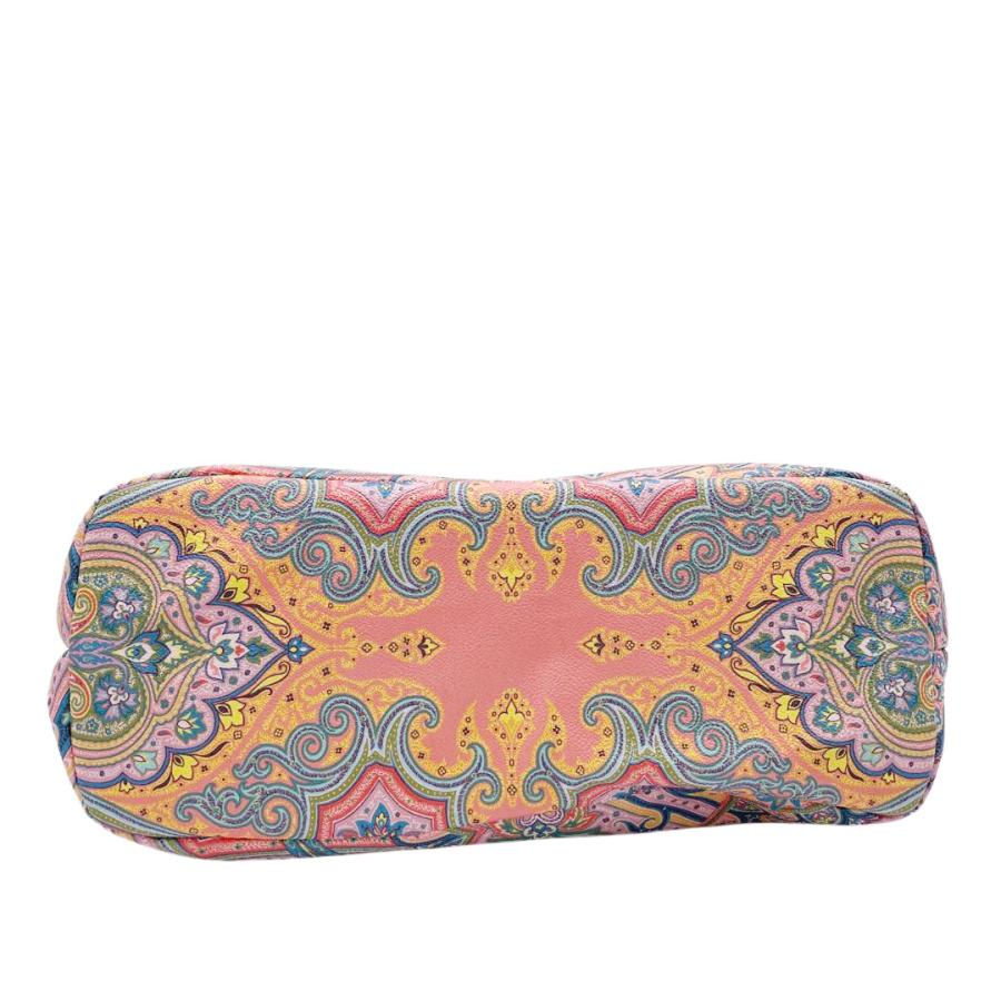 【美品】ETRO エトロ ハンドバッグ ペイズリー ヘビ柄 ピンク 美品】ETRO エトロ ハンドバッグ ペイズリー ヘビ柄 ピンク