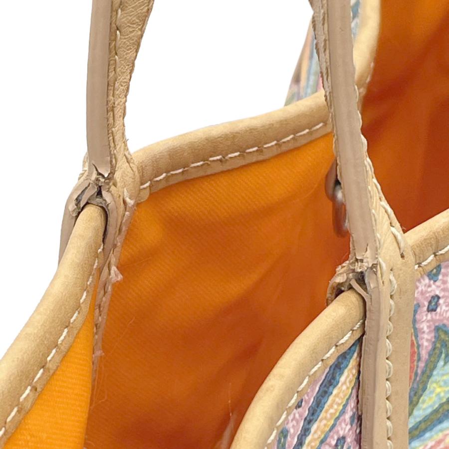 ETRO エトロ トートバッグ ペイズリー柄 PVC ピンク系マルチ