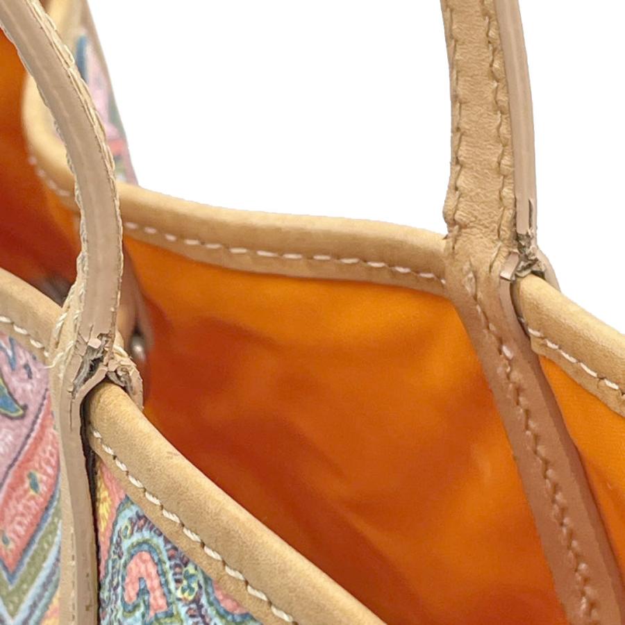 ETRO（エトロ） トートバッグ ペイズリー柄 PVC ピンク系マルチカラー