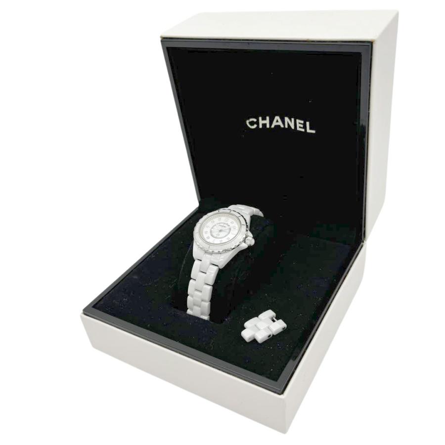 CHANEL（シャネル） J12 29mm レディース腕時計 QZ 8Pダイヤ ホワイト