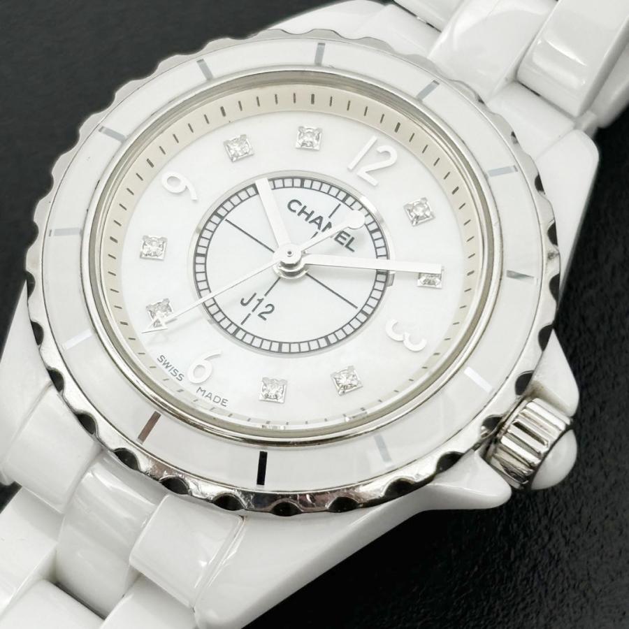 CHANEL（シャネル） J12 29mm レディース腕時計 QZ 8Pダイヤ ホワイト