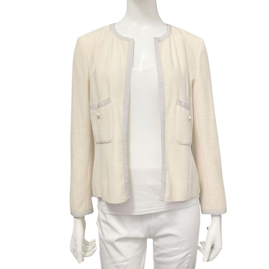 CHANEL ノーカラージャケット 38