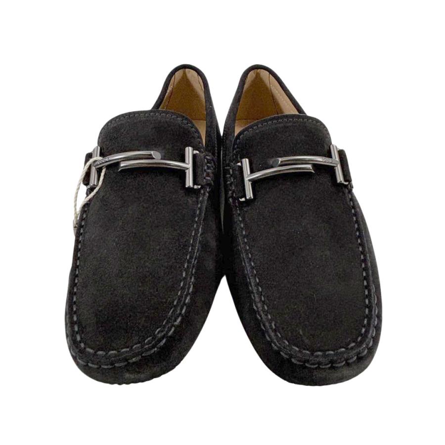 【純正品質】TOD'S トッズ ドライビングシューズ ダブルT ヌバック ブラック Men's 4 1/2(約23.5cm) トレッキングシューズ