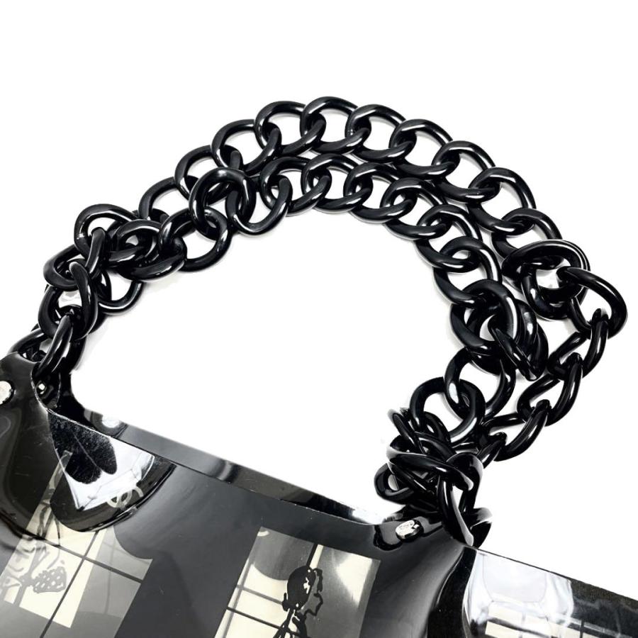 CHANEL シャネル ウィンドウズライン チェーントートバッグ ビニール 