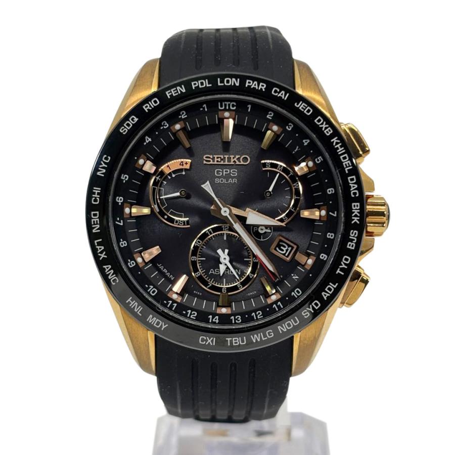 SEIKO セイコー アストロン GPSソーラーウォッチ SBXB055 ゴールド/ブラック ラバーベルト メンズ腕時計 | SEIKO
