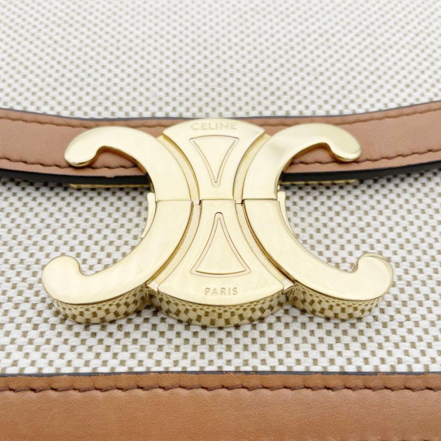 CELINE セリーヌ ティーン トリオンフ ショルダーバッグ テキスタイル 