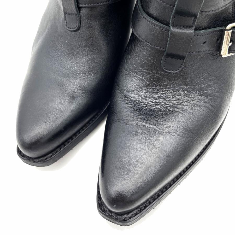 CELINE ブラック レザー ショートブーツ 37 CELINE(セリーヌ) ショートブーツ 37 レディース - 黒 レザー