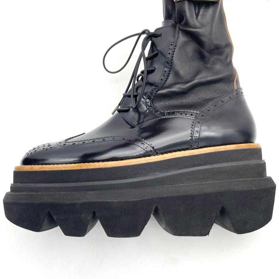 sacai ウイングチップソールブーツ　37 sacai(サカイ) ウイングチップソールブーツ SCW-259 ブラック サイズ