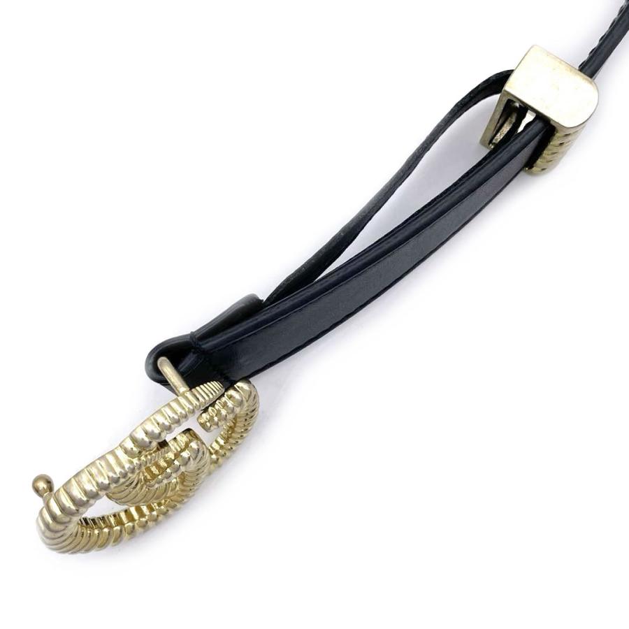 グッチ　トーション　バックル　ベルト　GG金具　レザー　ブラック　レディース GUCCI グッチ レザー ベルト トーション ダブルG バックル