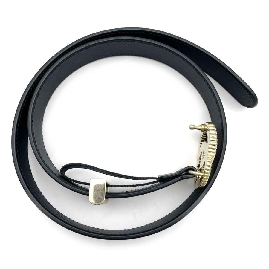 GUCCI（グッチ） レザー ベルト トーション ダブルG バックル ブラック