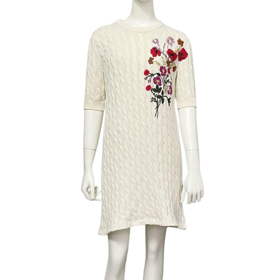 GUCCI グッチ ニットワンピース Lovelight エンブロイダリー コットン 