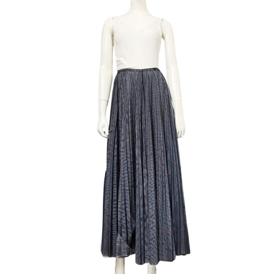 CHANEL グレー プリーツスカート