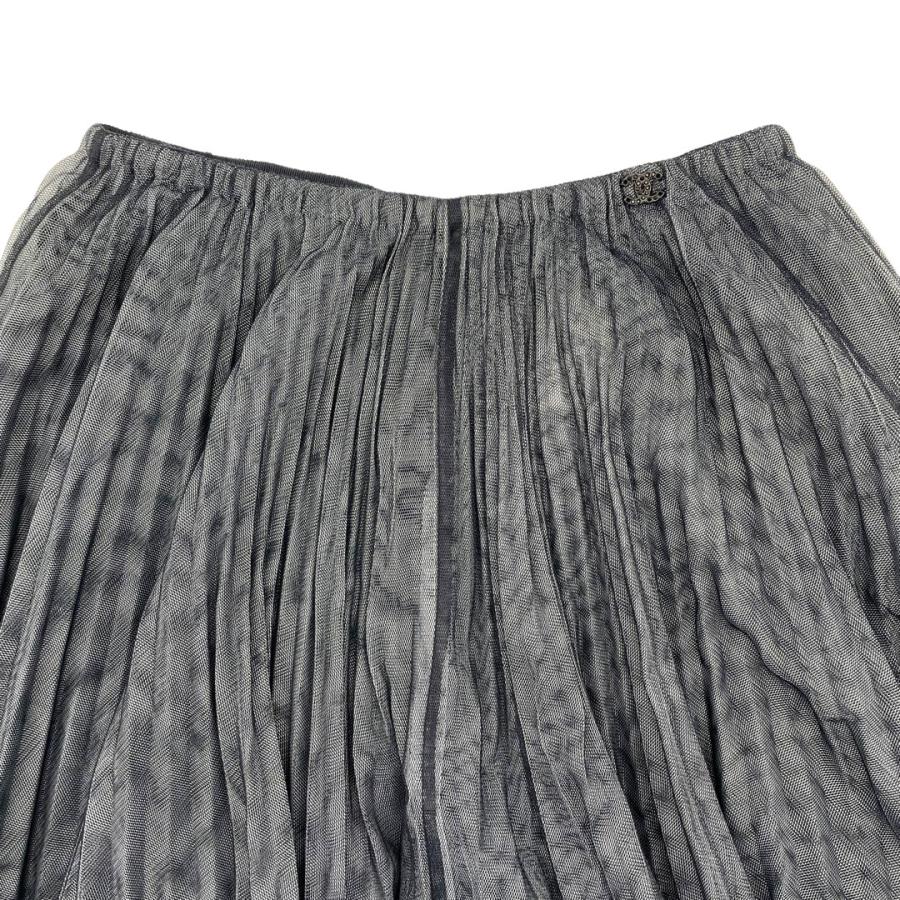 CHANEL グレー プリーツスカート