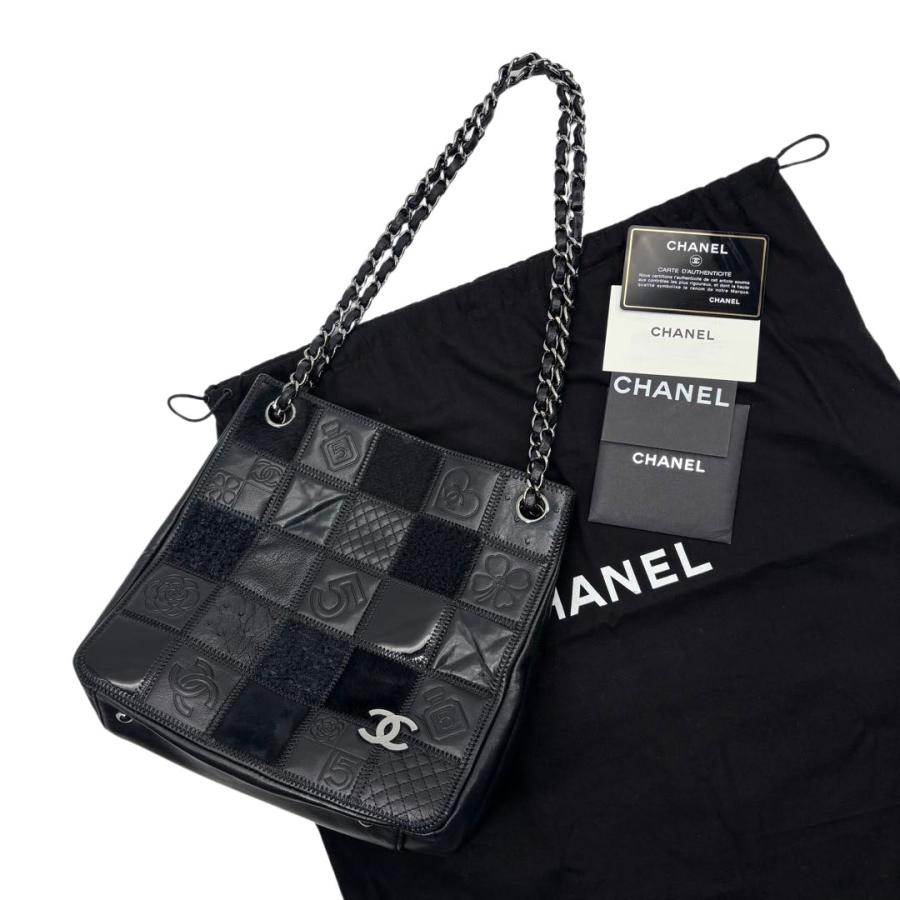 CHANEL（シャネル） チェーントートバッグ チョコバー アイコン レザー