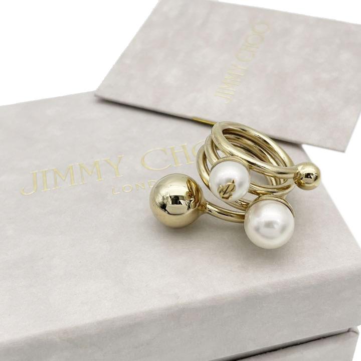 JIMMY CHOO ジミーチュウ JCマルチパールリング 指輪 フェイクパール 