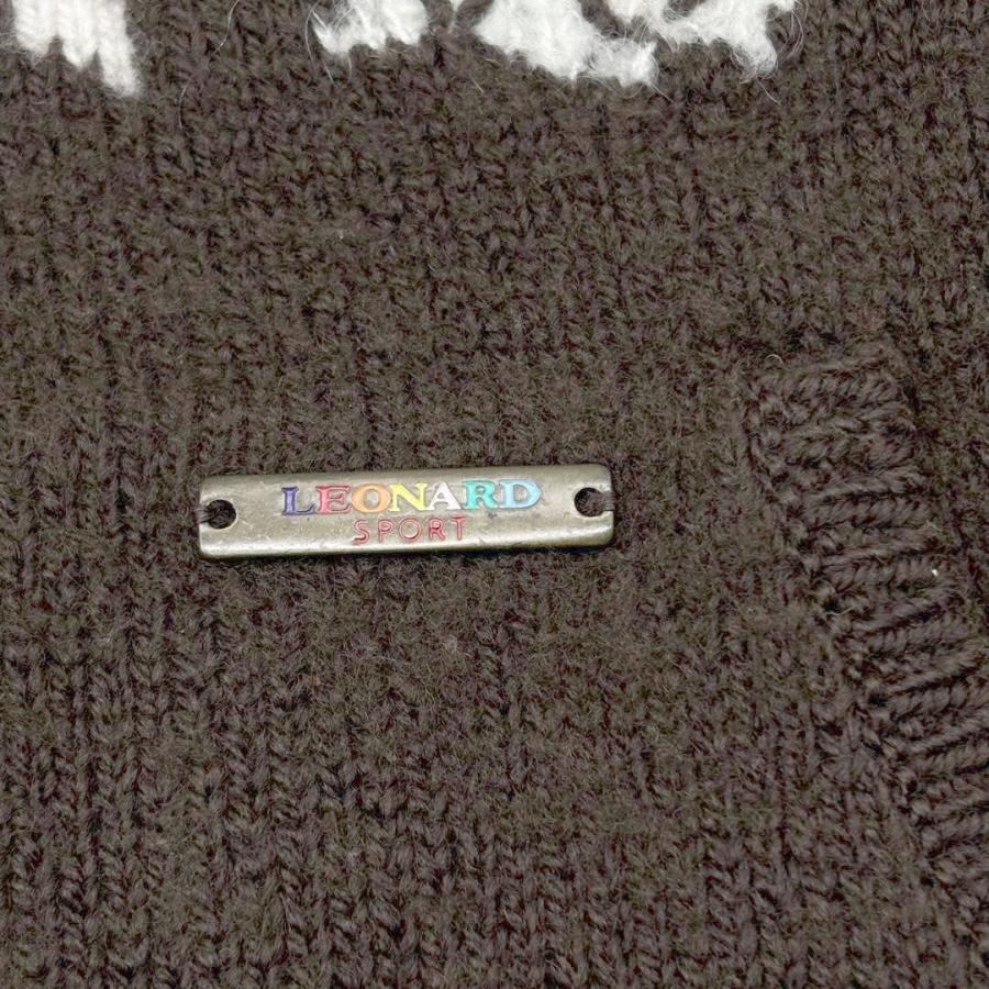 LEONARD SPORT レオナールスポーツ ハイネック ニットセーター ウール