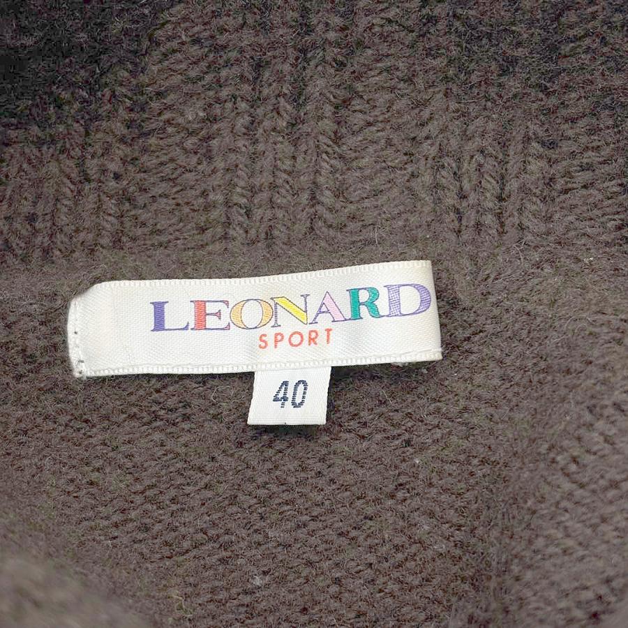 LEONARD SPORT レオナールスポーツ ハイネック ニットセーター ウール