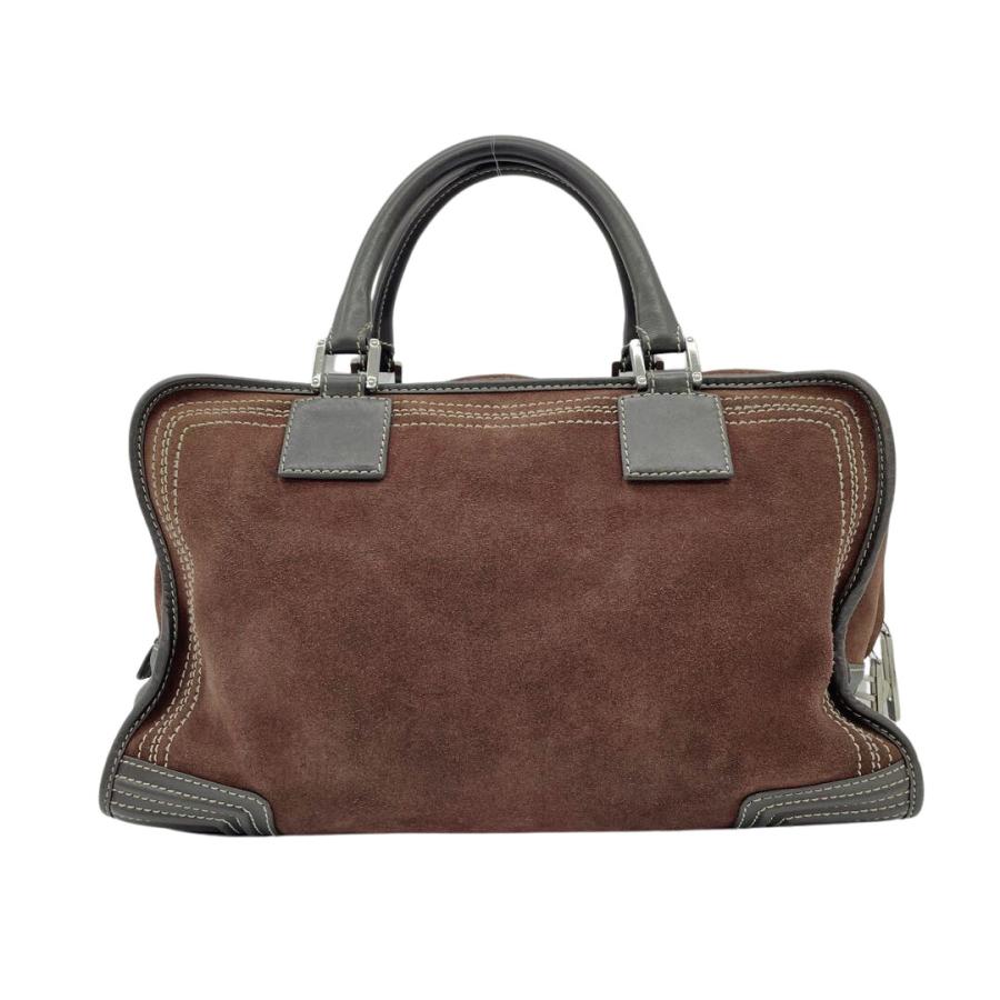 LOEWE ロエベ ハンドバッグ アマソナ36 スエード レザー ブラウン 
