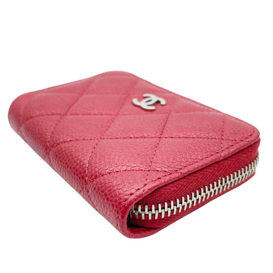 CHANEL（シャネル） マトラッセ コインケース キャビアスキン レッド