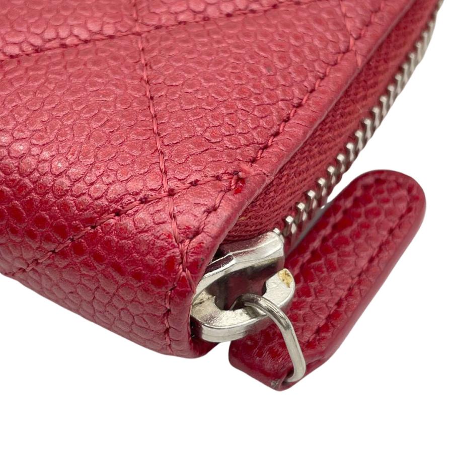CHANEL（シャネル） マトラッセ コインケース キャビアスキン レッド