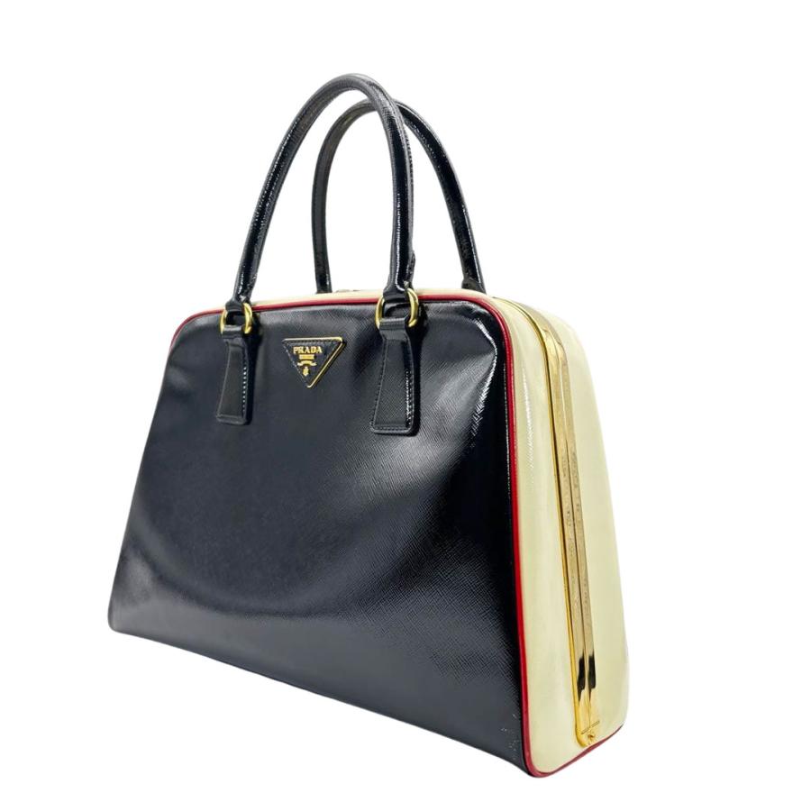 PRADA（プラダ） ハンドバッグ サフィアーノヴェルニ エナメルレザー