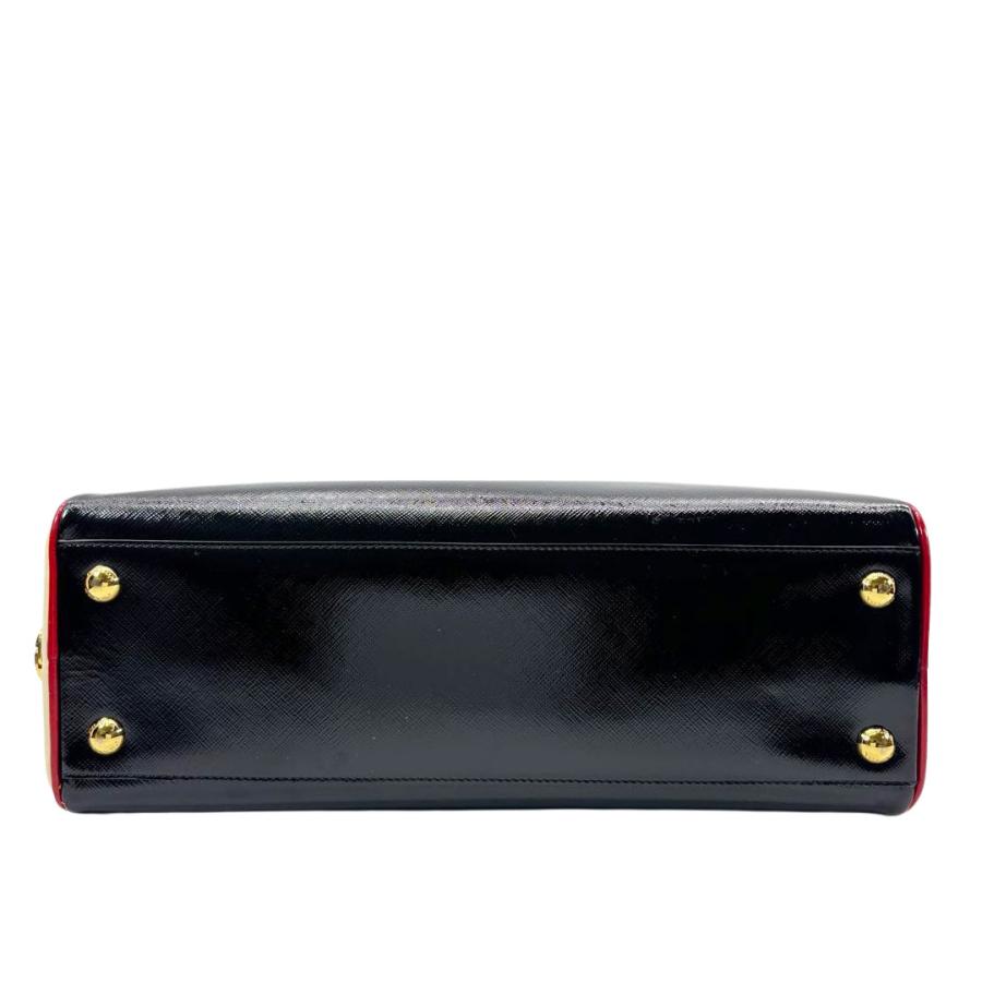 PRADA（プラダ） ハンドバッグ サフィアーノヴェルニ エナメルレザー 