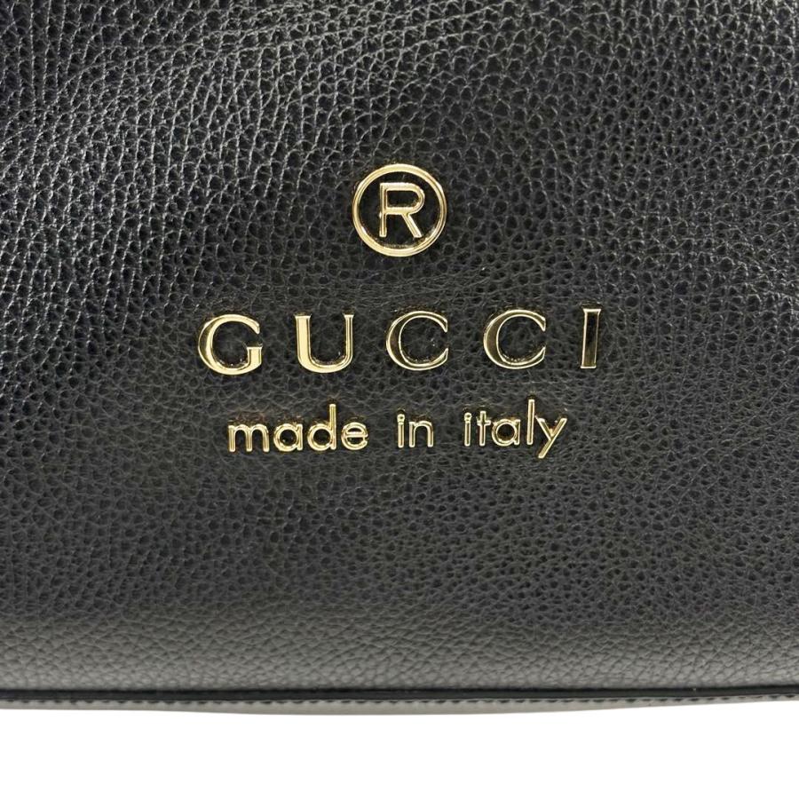 GUCCI（グッチ） トートバッグ ロゴ レザー ブラック 380118