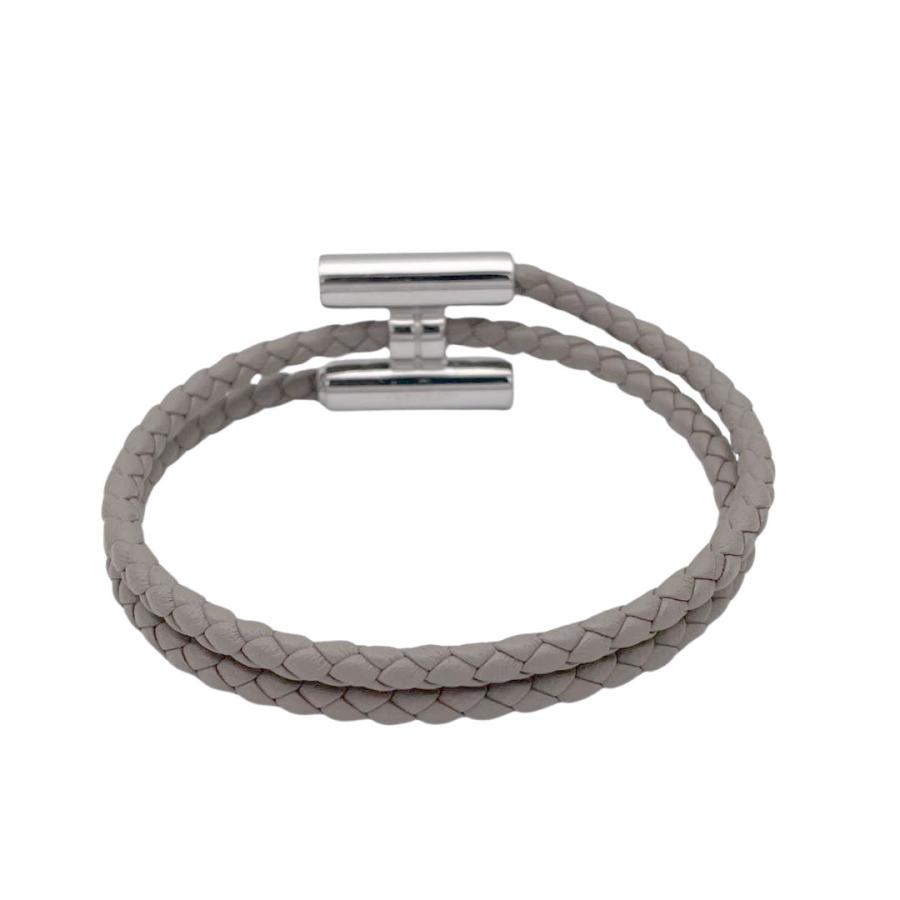 HERMES（エルメス） レザーブレスレット トゥルニ トレッセ 二重巻き