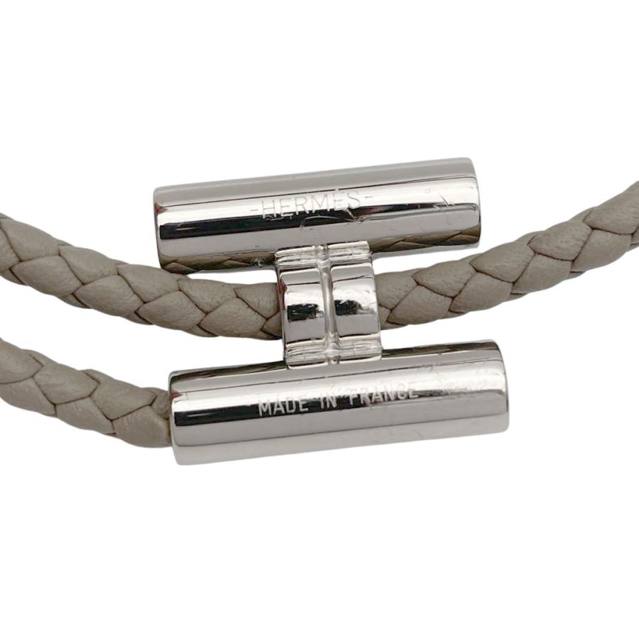 HERMES（エルメス） レザーブレスレット トゥルニ トレッセ 二重巻き