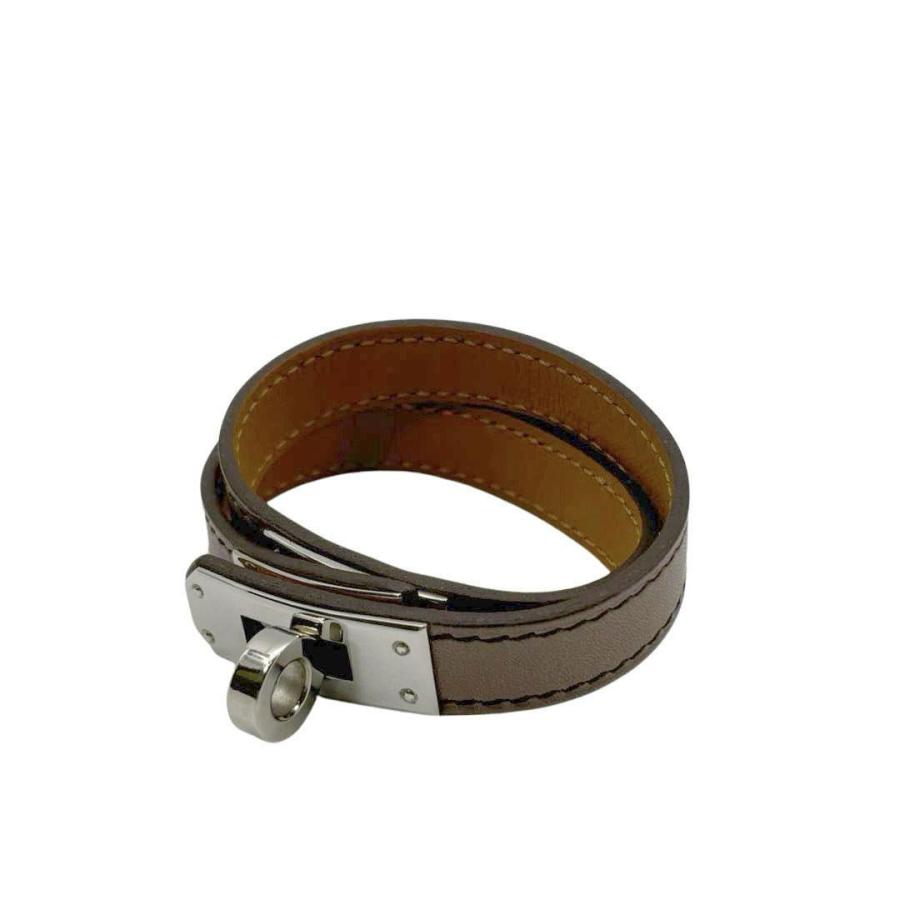 【美品】エルメス レザーブレスレット 《ケリー》 ドゥブルトゥール レザーブレスレット 《ケリー》 ドゥブルトゥール - ブルー | Hermès
