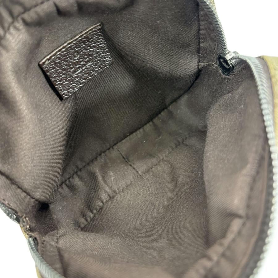 GUCCI（グッチ） ミニショルダーバッグ ポーチ GGキャンバス レザー