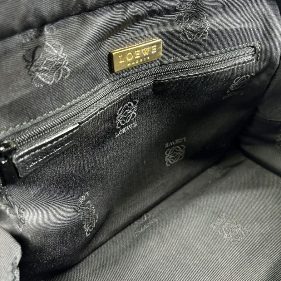 LOEWE ロエベ アマソナ28 ヴィンテージ ハンドバッグ レザー ブラック