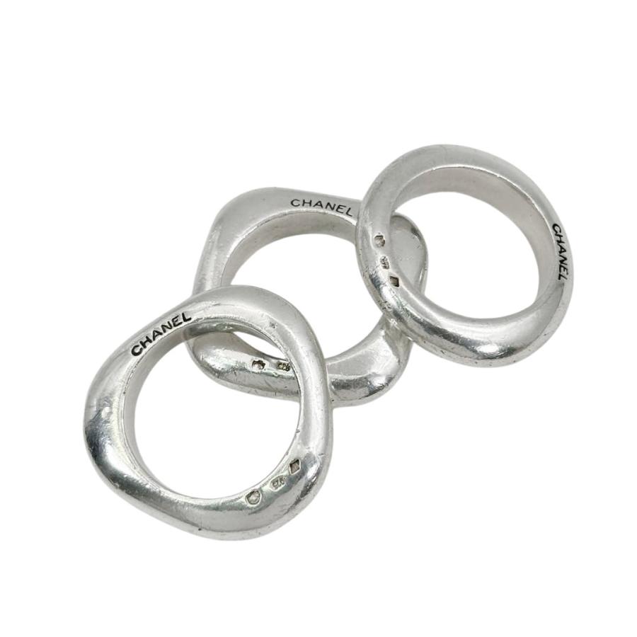 CHANEL シャネル 3連 ヴィンテージリング 指輪 925 シルバー CHANEL シャネル 3連 ヴィンテージリング 指輪 925 シルバー