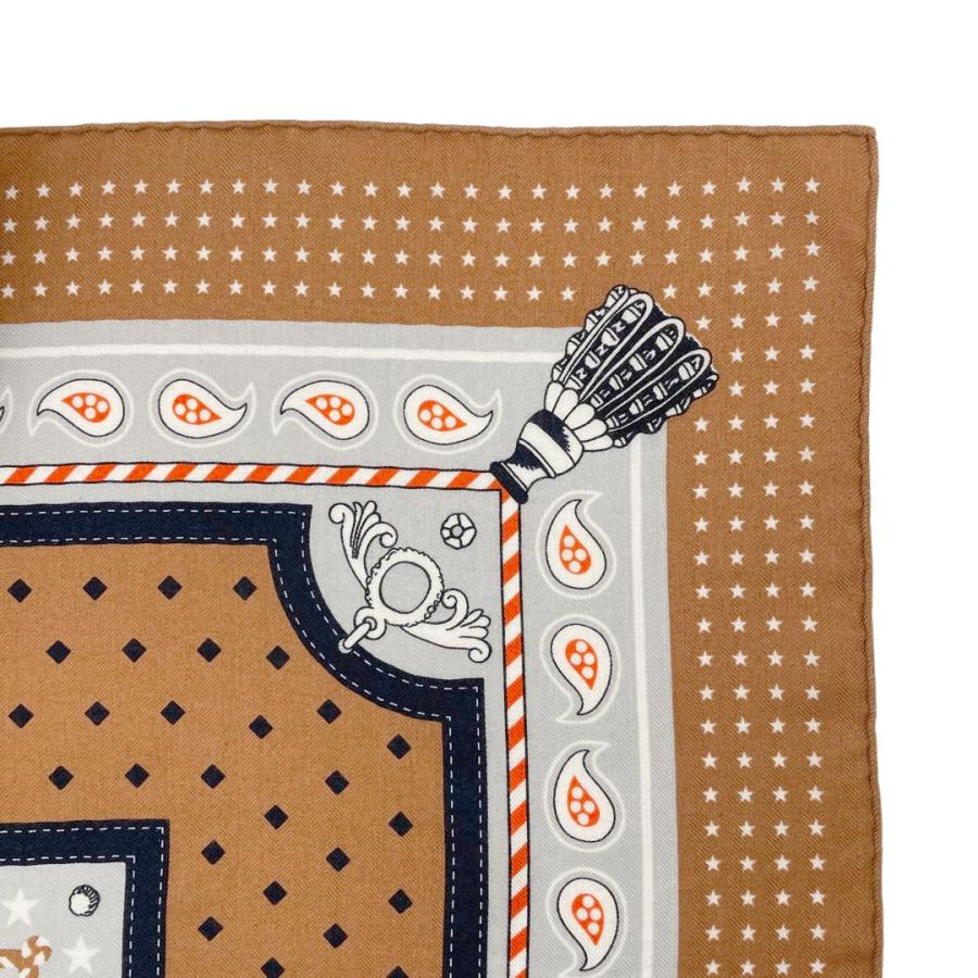 HERMES エルメス ショール カレジェアン140 カシシル 『宮廷の HERMES エルメス ショール カレジェアン140 カシシル 『宮廷の