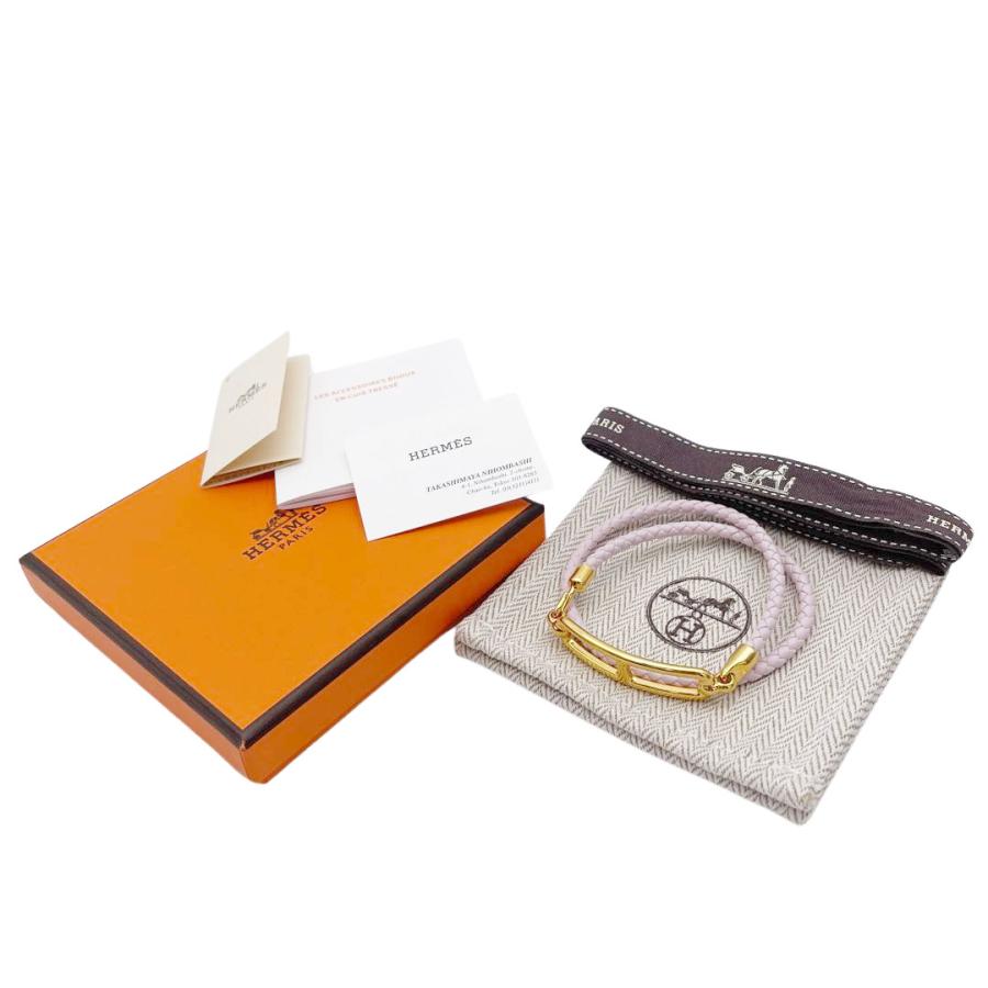 HERMES（エルメス） レザーブレスレット ルリ ドゥブルトゥール