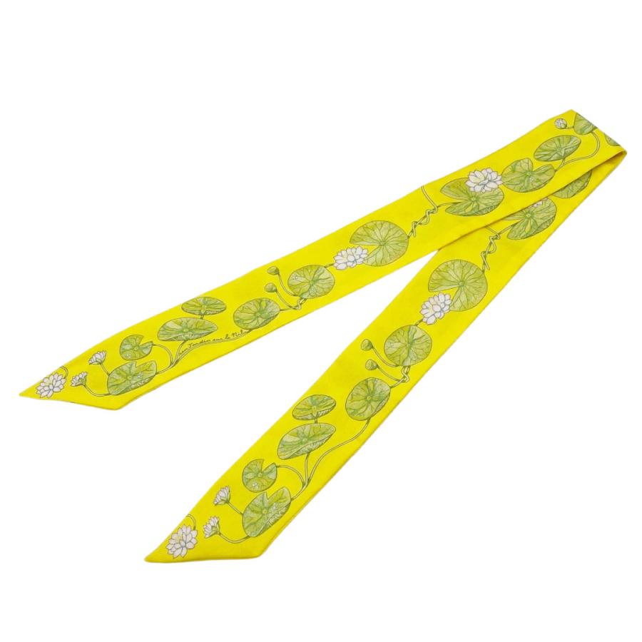 HERMES エルメス スカーフ ツイリー 『FLEURS DE LOTUS(蓮の花  