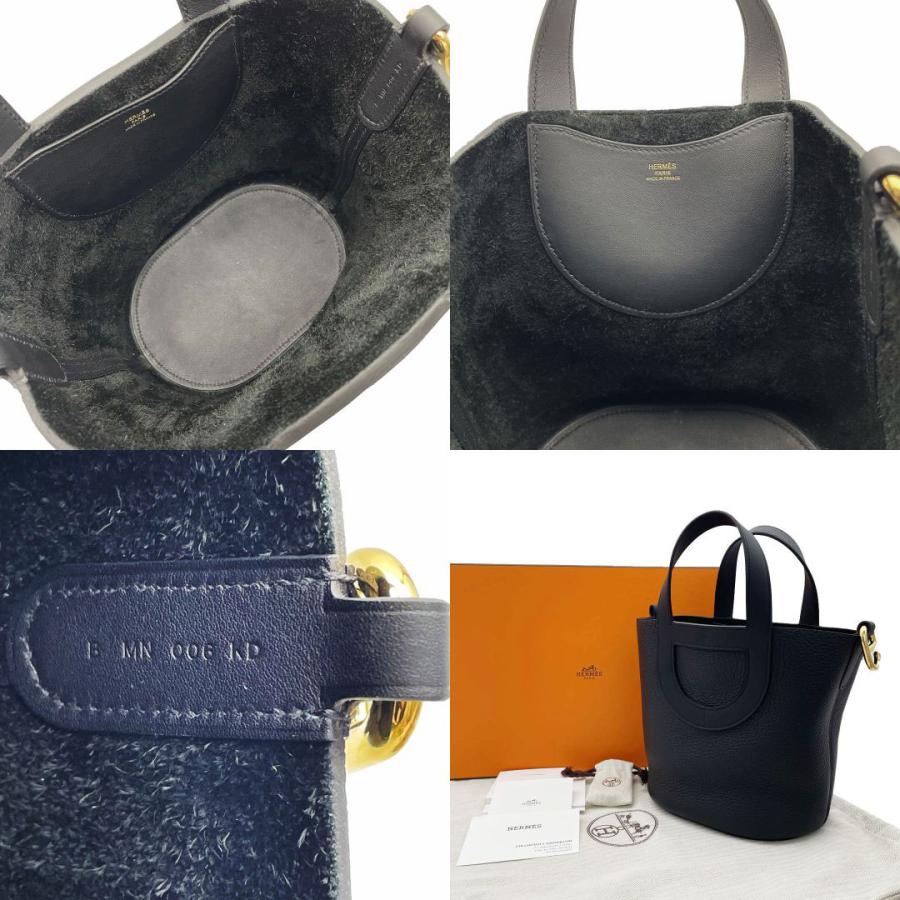 HERMES インザループ18 ブラック ゴールド金具 HERMES エルメス インザループ18 ハンドバッグ トリヨン
