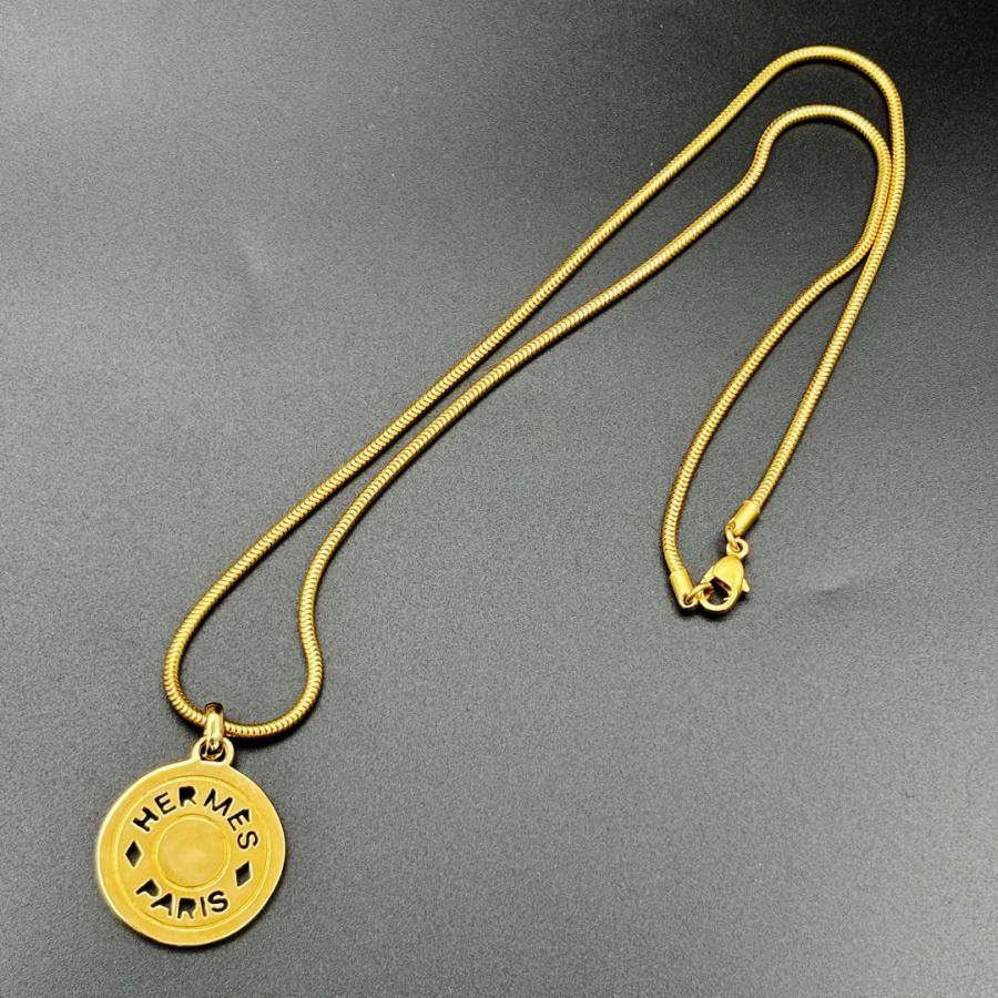 HERMES（エルメス） ネックレス セリエ くり抜きロゴ スネークチェーン 