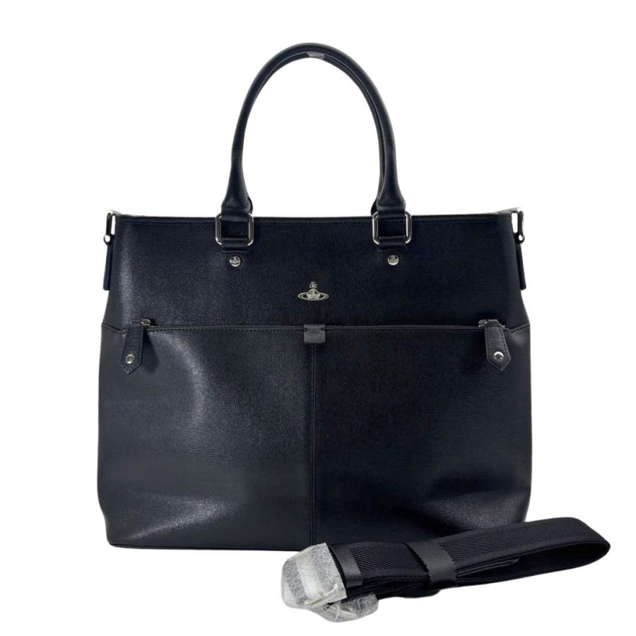 Vivienne Westwood ブラック トートバッグ Vivienne Westwood（ヴィヴィアンウエストウッド） 2WAYトートバッグ