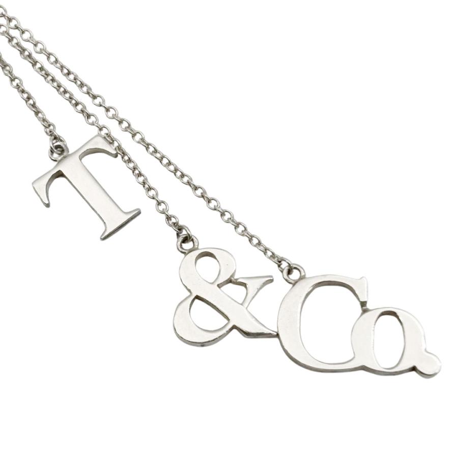 美品 オールドティファニー ロゴ スイング ネックレス シルバー925 美品 オールドティファニー ロゴ スイング ネックレス シルバー