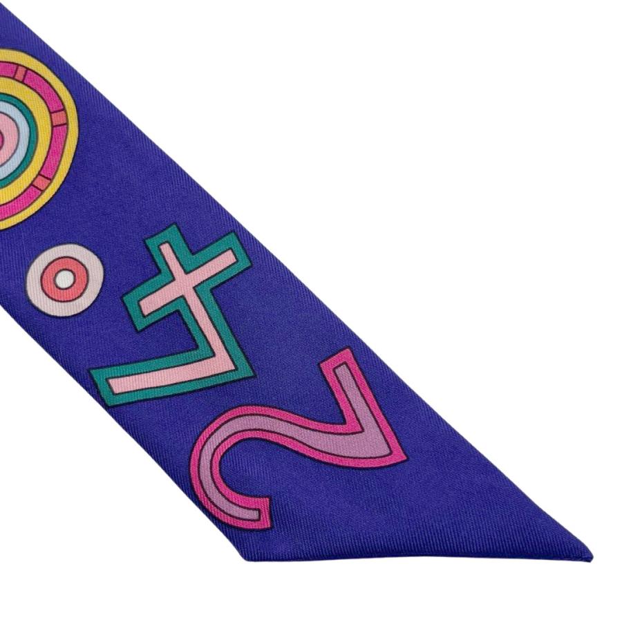 HERMES（エルメス） スカーフ ツイリー 『24 Fbg』 シルク パープル系