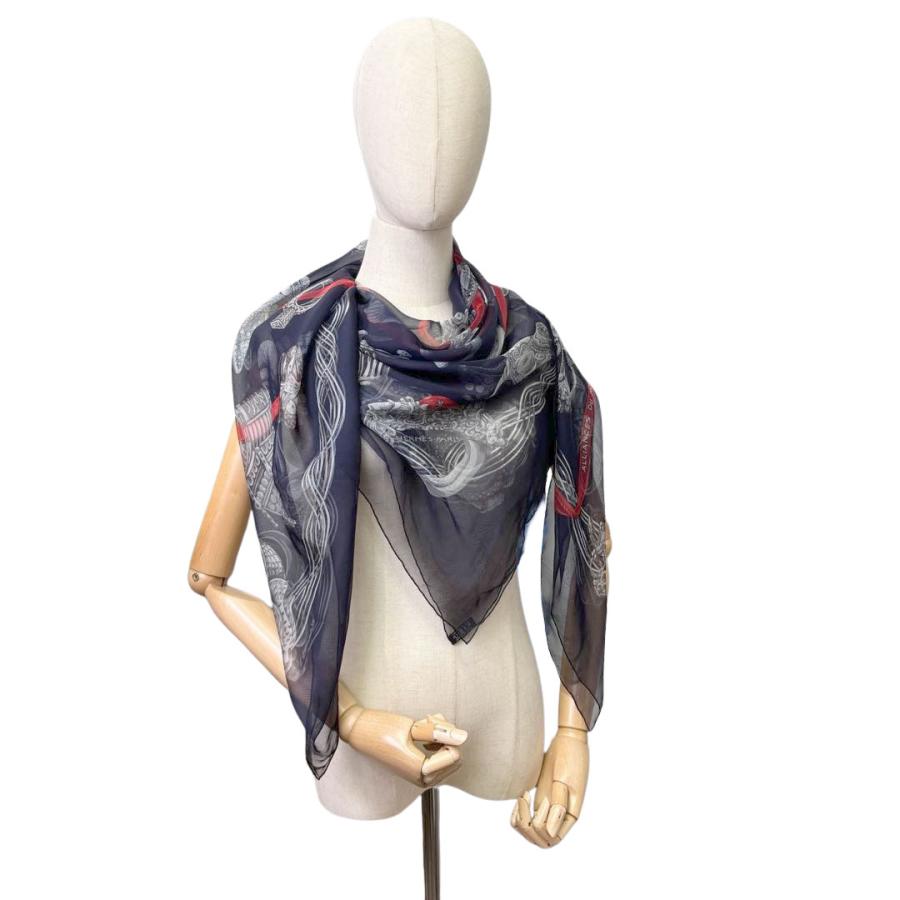 HERMES（エルメス） シフォンスカーフ カレジェアン シルクモスリン