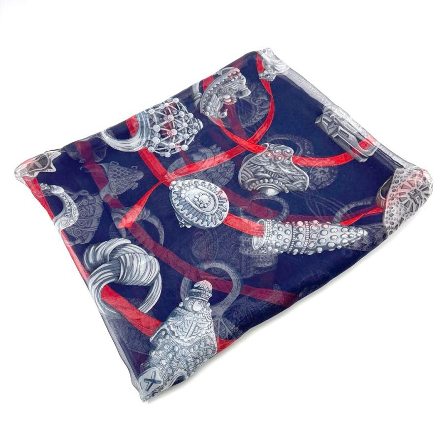 HERMES（エルメス） シフォンスカーフ カレジェアン シルクモスリン