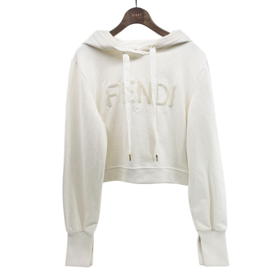 FENDI（フェンディ） クロップド ロゴパーカー レディース M コットン