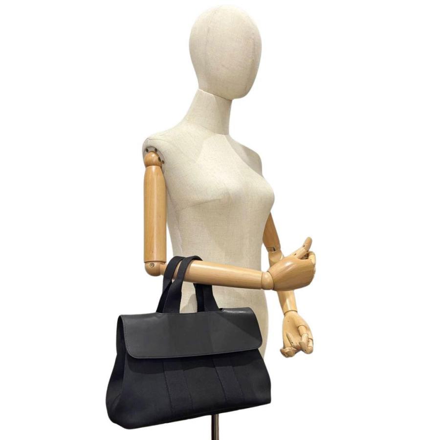 極美品　エルメス　ヴァルパライソ　PM トワルシェブロン レザー ハンドバッグ エルメス ヴァルパライソPM トワルシェブロン×レザー オレンジ