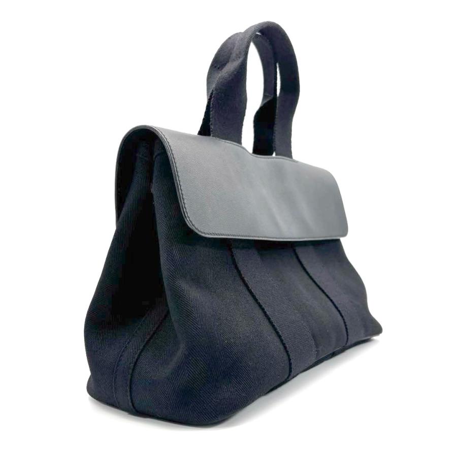 【美品】エルメス ハンドバッグ ヴァルパライソPM トワルシェブロン 黒1M48 HERMES エルメス ヴァルパライソPM ハンドバッグ トワルシェブロン